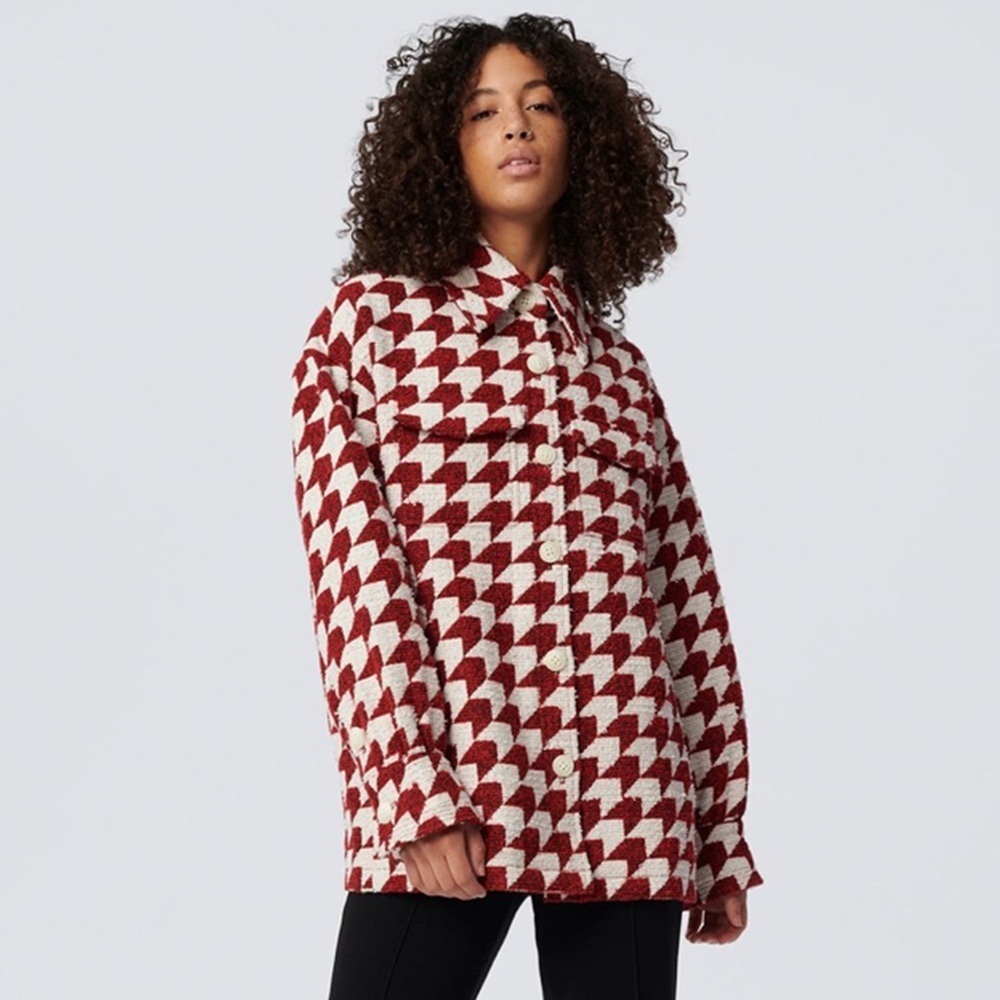 Diane Von Furstenberg (DVF) - Short Manon Tweed Jacket - Arrow Red